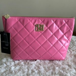RESERVED - Badgley Mischka Pink Large Cosmetics Makeup Bag🩷